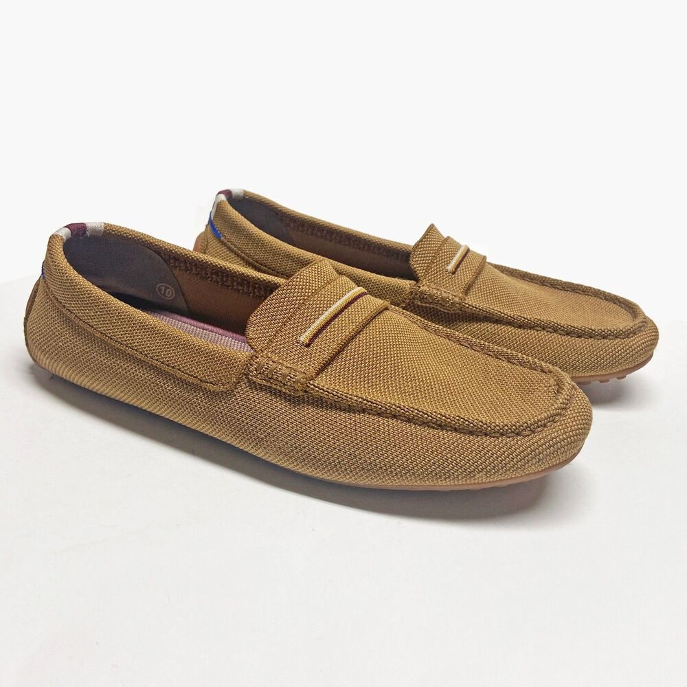 Rothy's Women's The Driver Loafer Shoes Size 10 Toasted Almond Tan Knit Slip-on